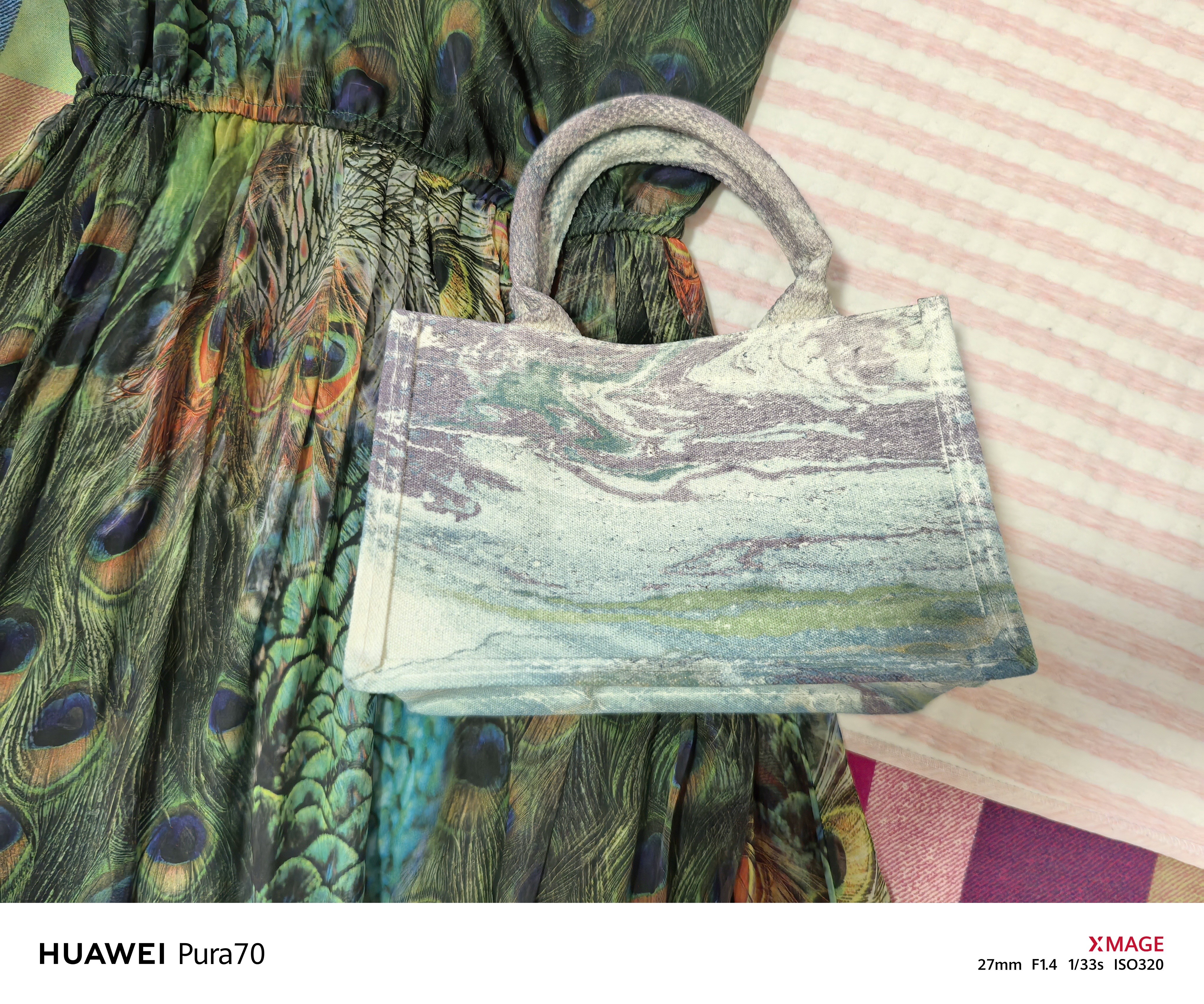 Eco-Chic Water-Marbled Canvas Tote: Unique Artisan Patterns photo review